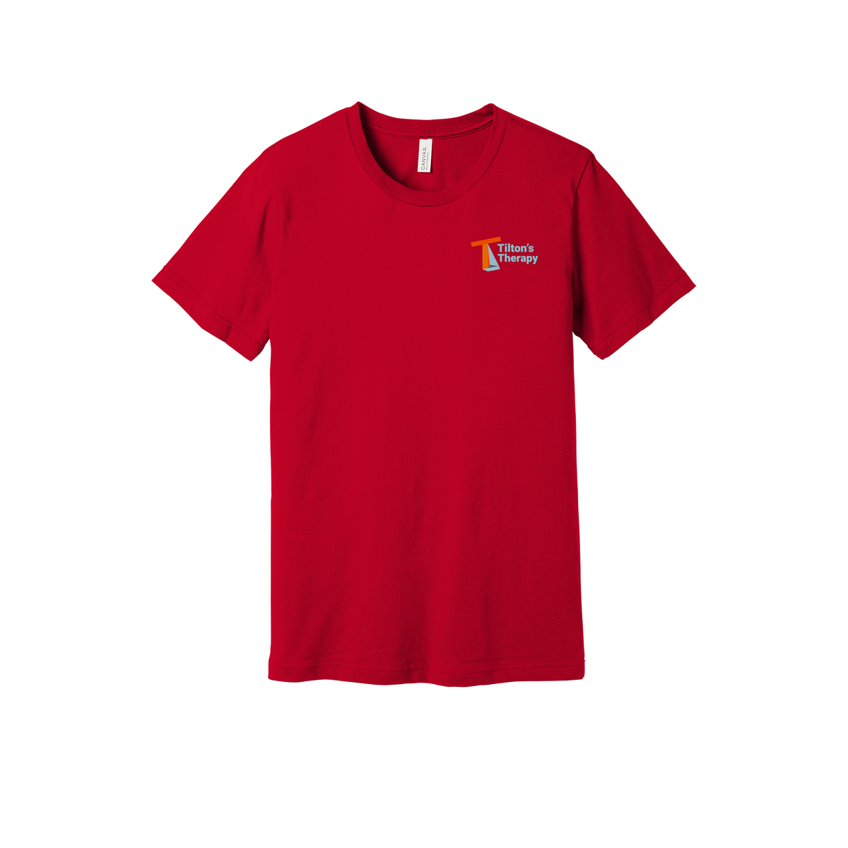 tiltonstherapy-everyday-essentials-short-sleeve-tee-dtf-leftchest-BC3001-red-flat-front