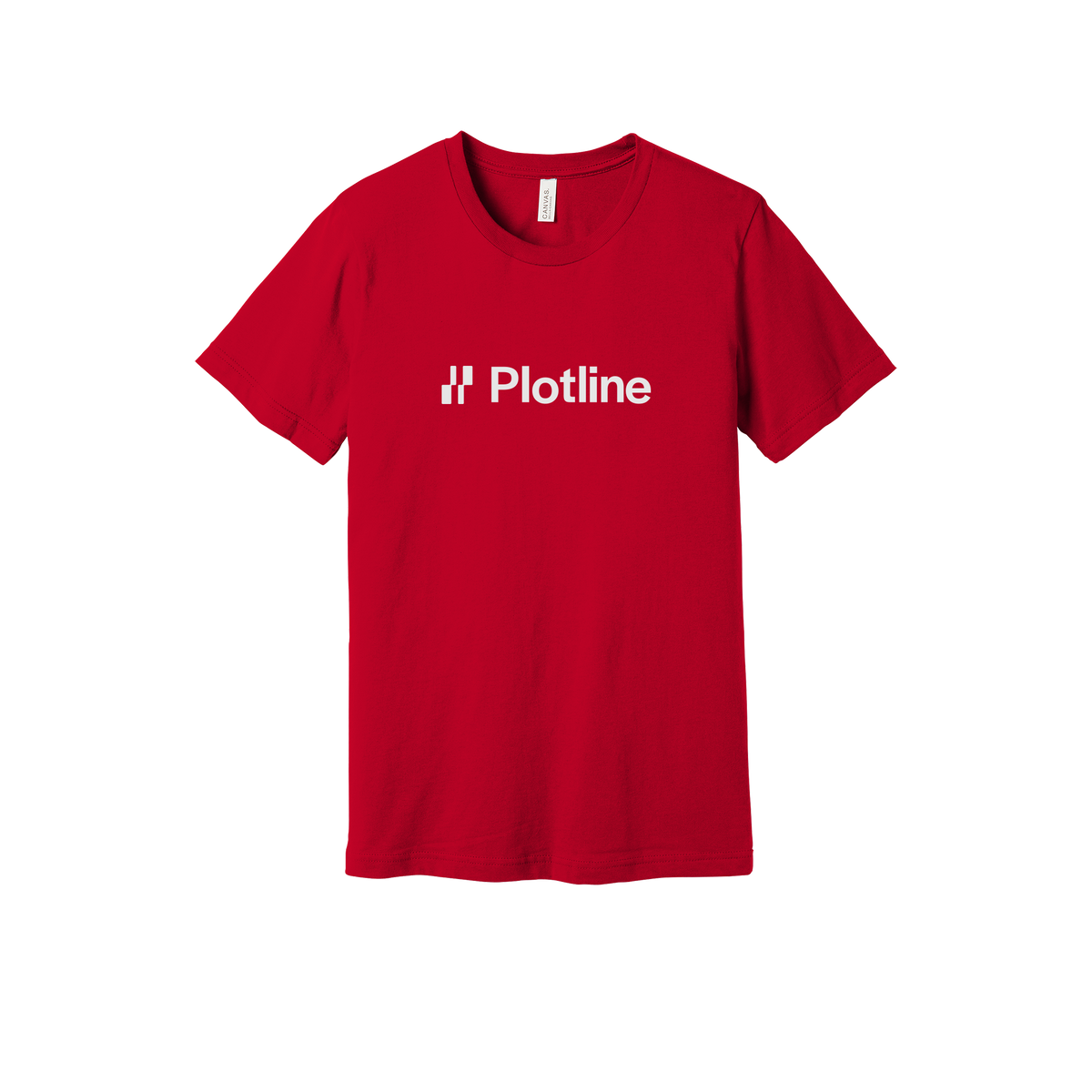 plotline-everyday-essentials-short-sleeve-tee-dtf-front-BC3001-red-flat-front