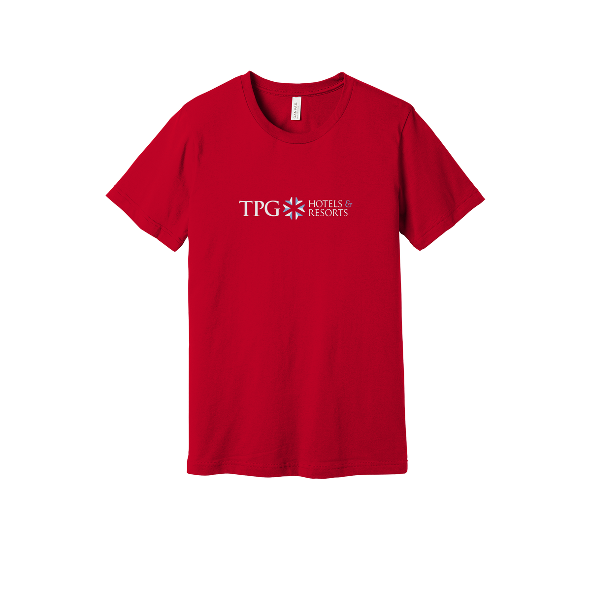 tpghotelsandresorts-everyday-essentials-short-sleeve-tee-dtf-front-BC3001-red-flat-front