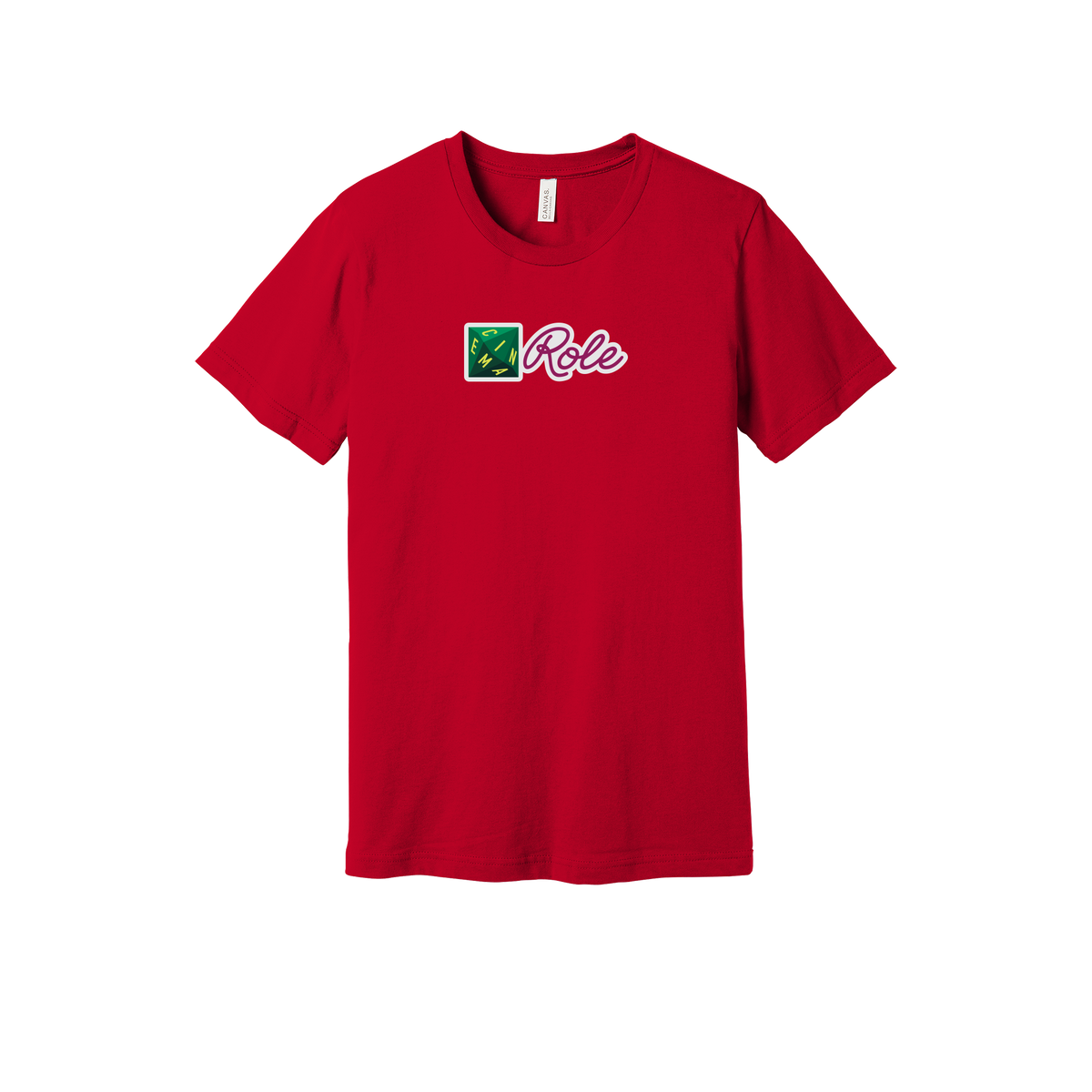 cinemarole-everyday-essentials-short-sleeve-tee-dtf-front-BC3001-red-flat-front