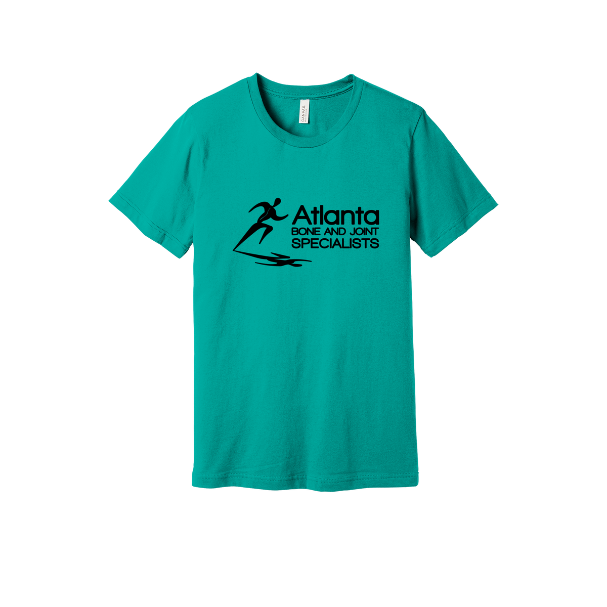 atlantaboneandjoint-everyday-essentials-clinic-short-sleeve-tee-dtf-front-BC3001-teal-flat-front