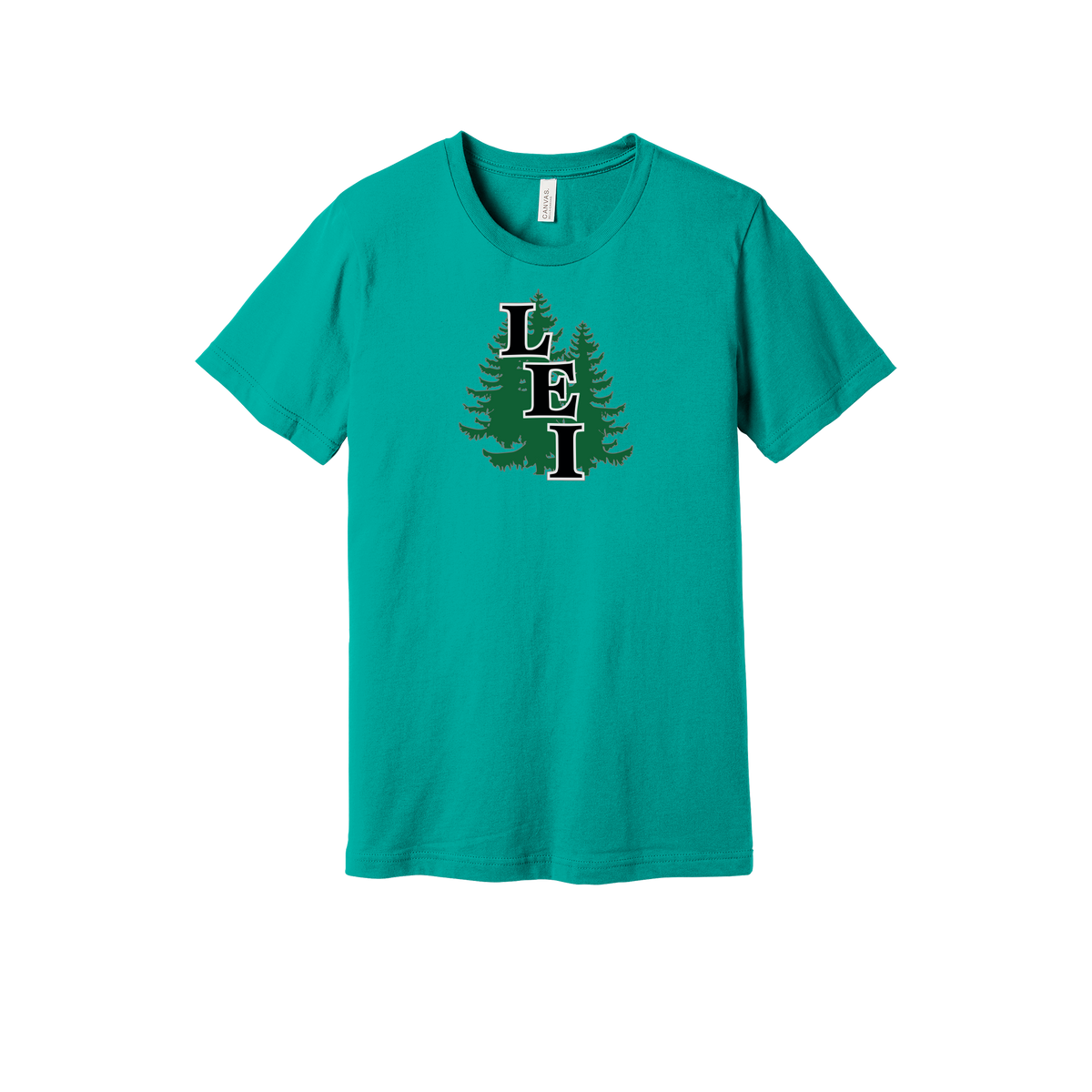 leisite-everyday-essentials-short-sleeve-tee-dtf-front-BC3001-teal-flat-front
