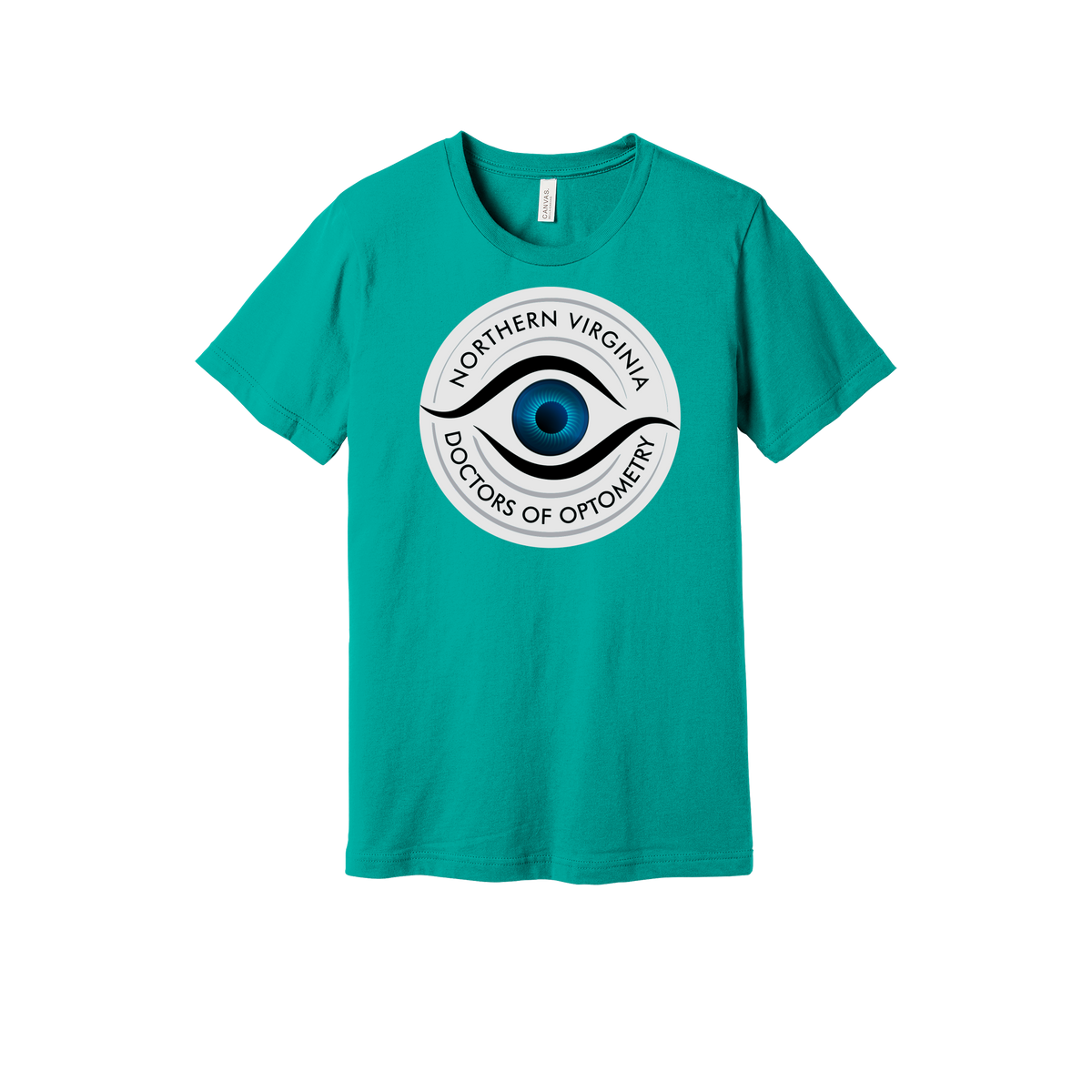 novaeyedocs-everyday-essentials-clinic-short-sleeve-tee-dtf-front-BC3001-teal-flat-front