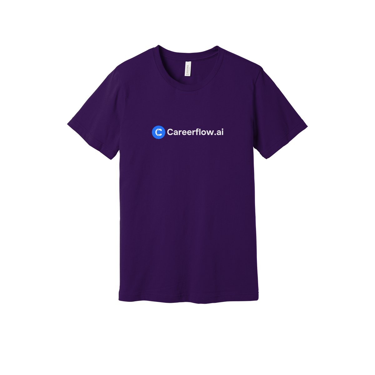 careerflow-everyday-essentials-short-sleeve-tee-dtf-front-BC3001-teampurple-flat-front