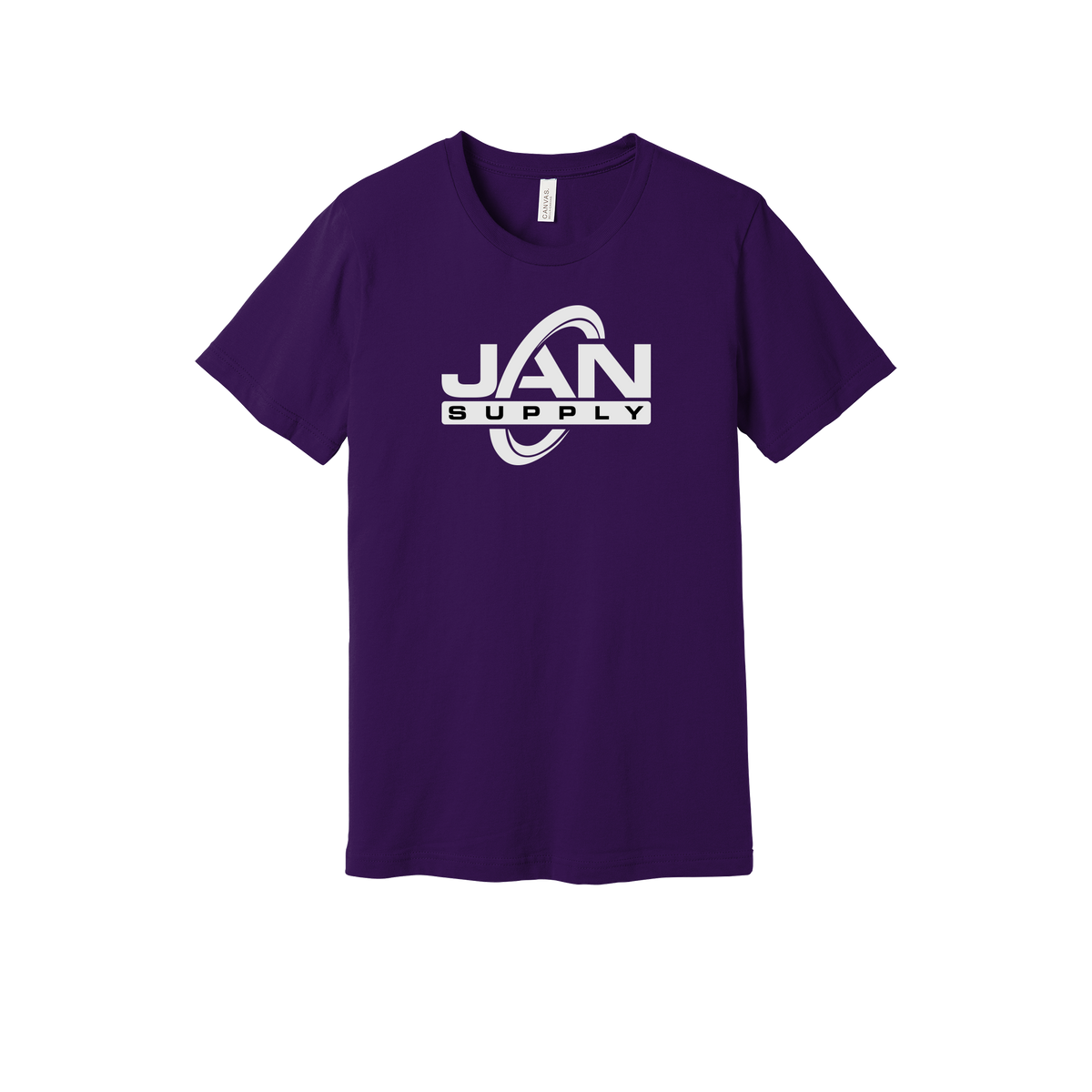 jan-pro-everyday-essentials-short-sleeve-tee-dtf-front-BC3001-teampurple-flat-front