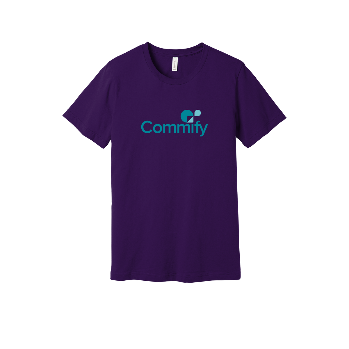 commify-everyday-essentials-short-sleeve-tee-dtf-front-BC3001-teampurple-flat-front