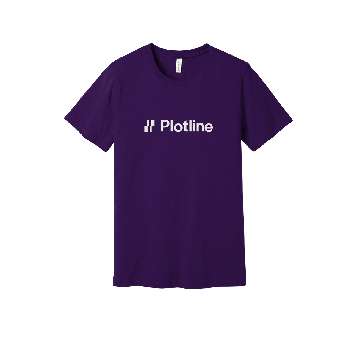 plotline-everyday-essentials-short-sleeve-tee-dtf-front-BC3001-teampurple-flat-front