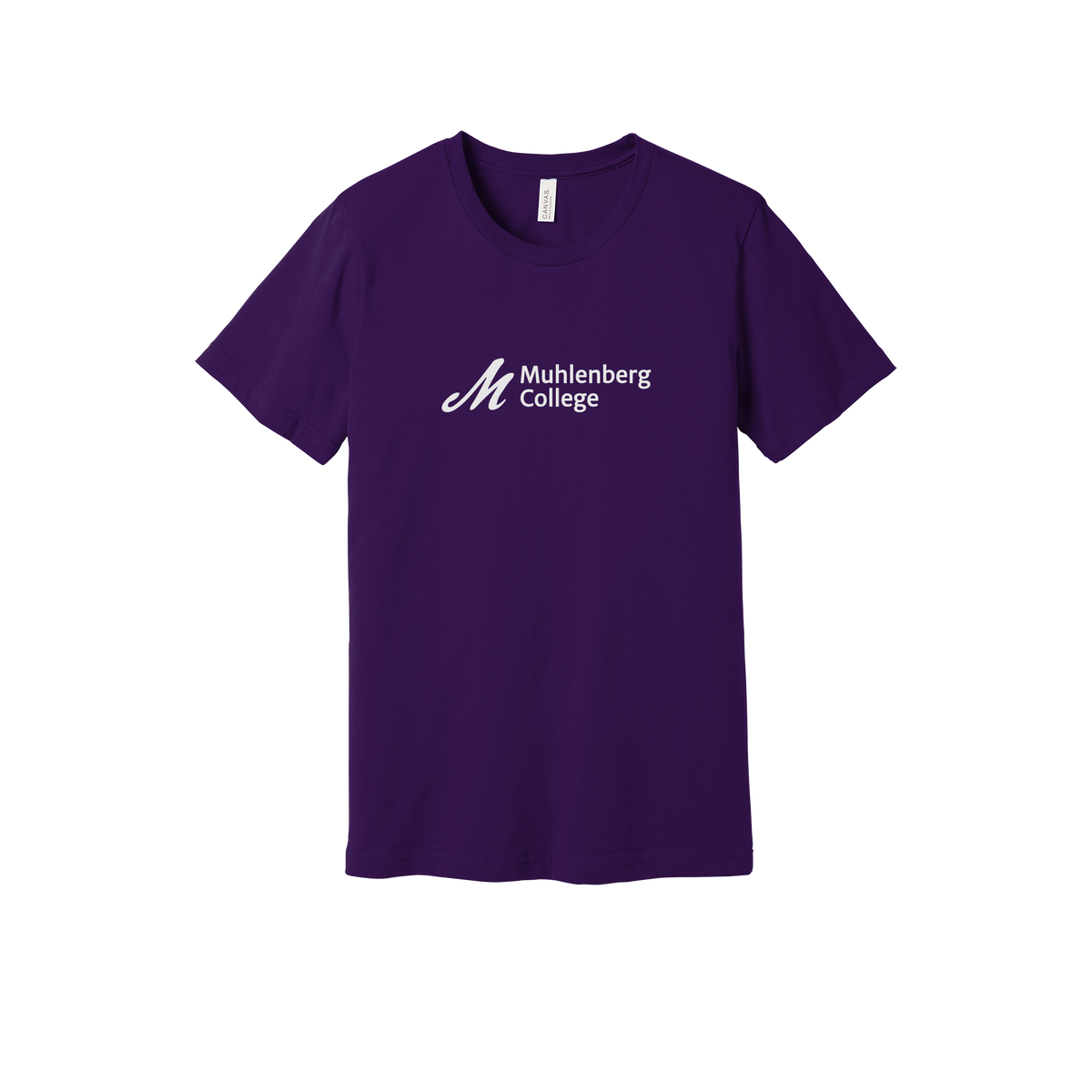 muhlenberg-everyday-essentials-short-sleeve-tee-dtf-front-BC3001-teampurple-flat-front
