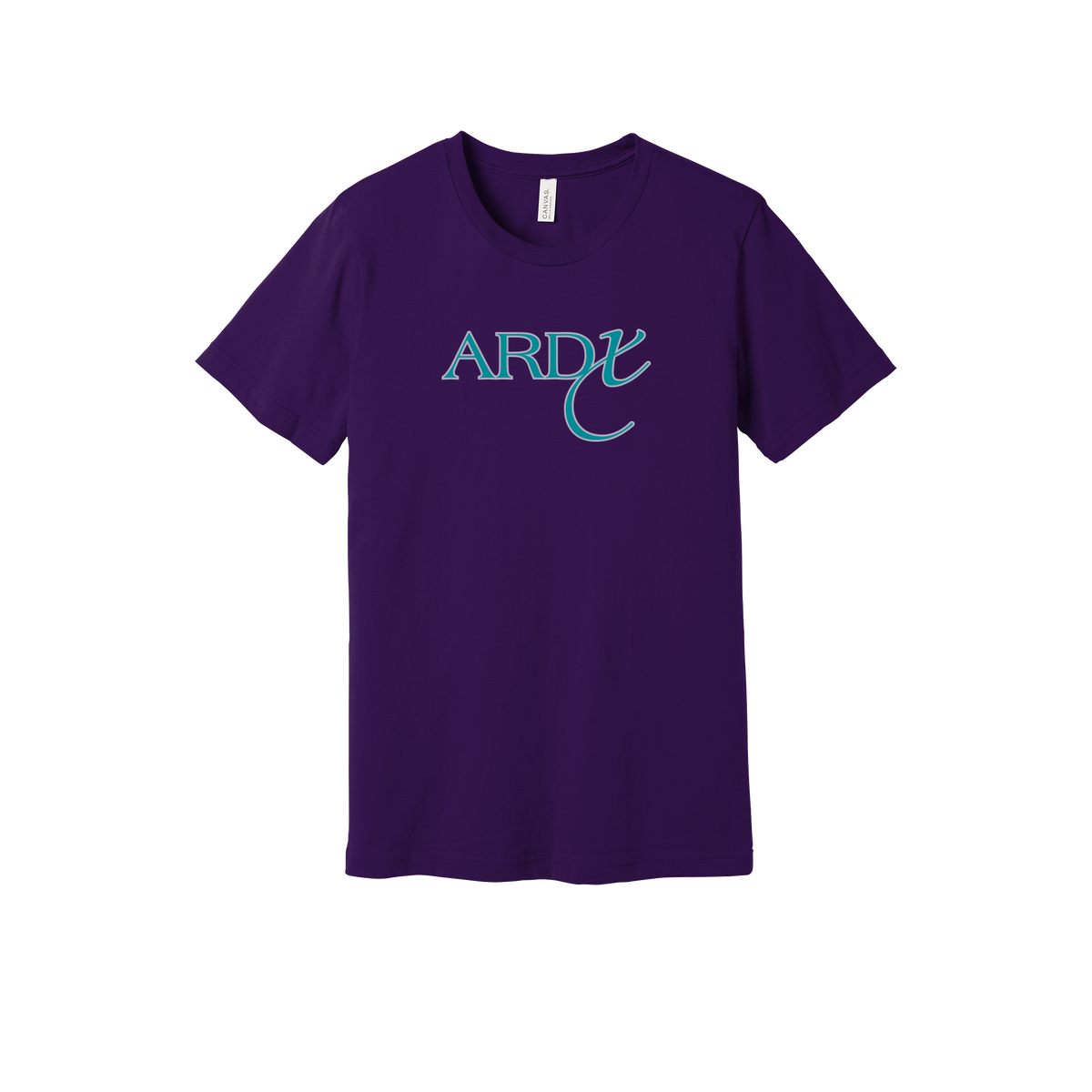 ardx-everyday-essentials-short-sleeve-tee-dtf-front-BC3001-teampurple-flat-front