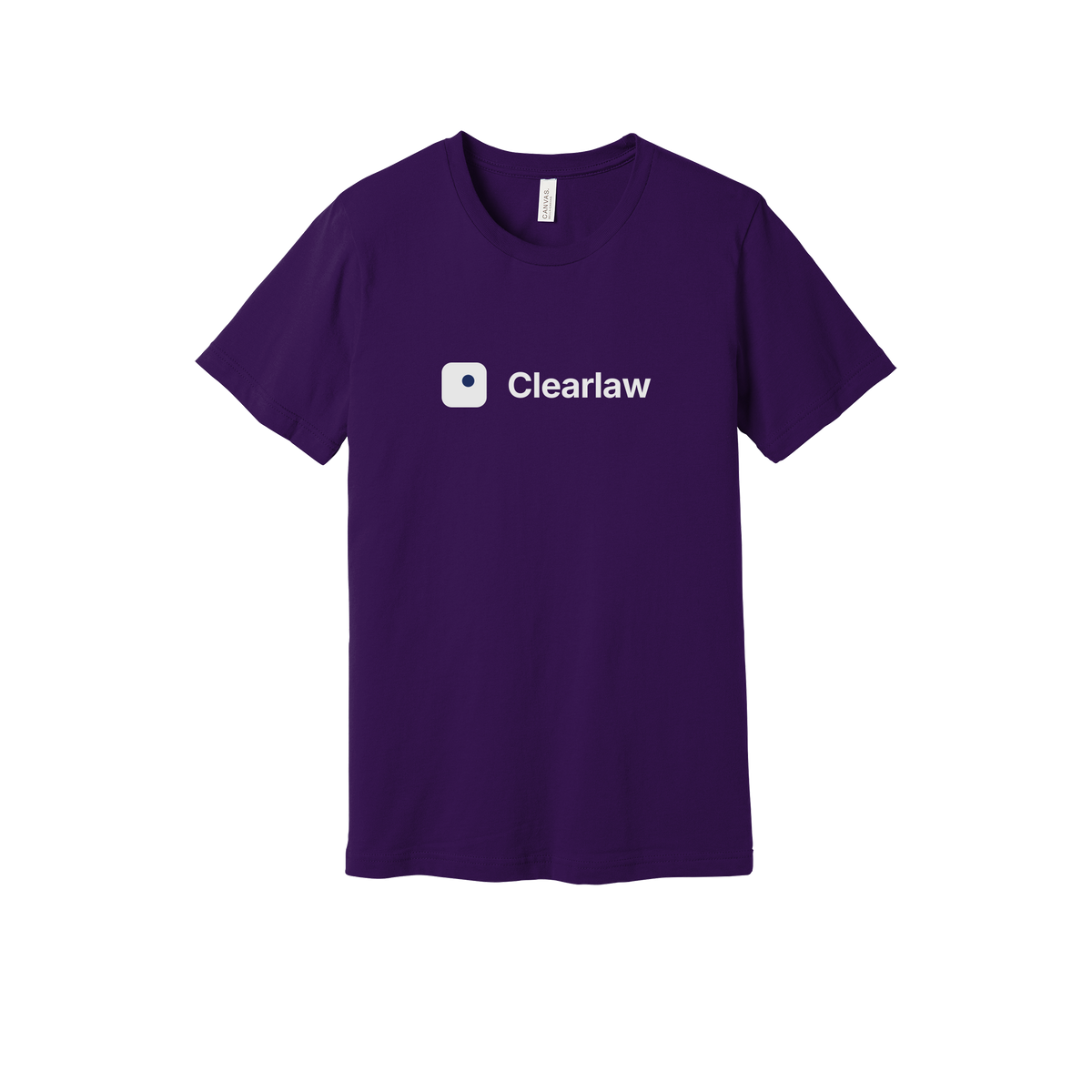 clearlaw-everyday-essentials-short-sleeve-tee-dtf-front-BC3001-teampurple-flat-front