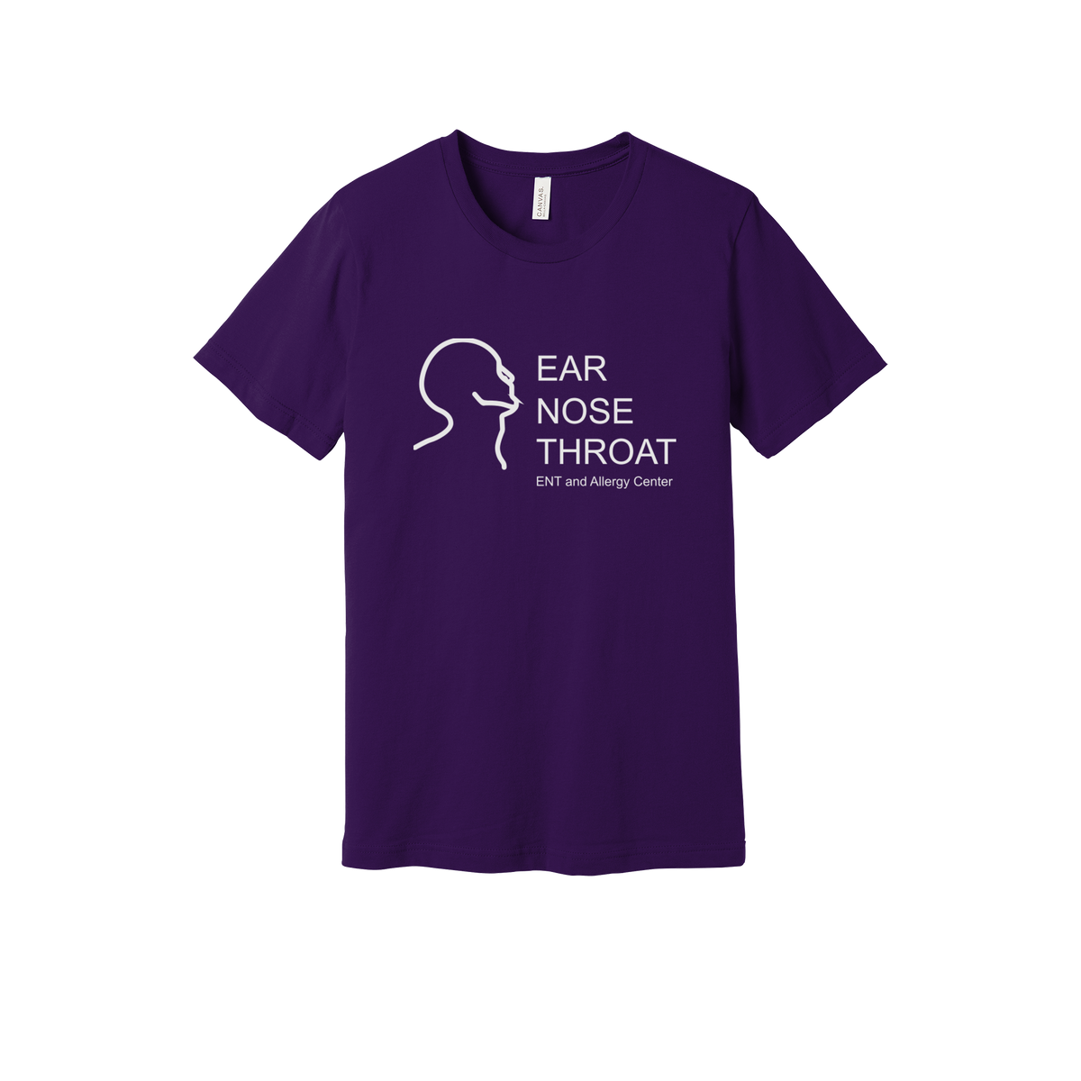 entnwa-everyday-essentials-clinic-short-sleeve-tee-dtf-front-BC3001-teampurple-flat-front