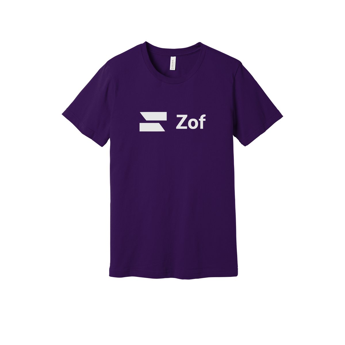 zof-everyday-essentials-short-sleeve-tee-dtf-front-BC3001-teampurple-flat-front