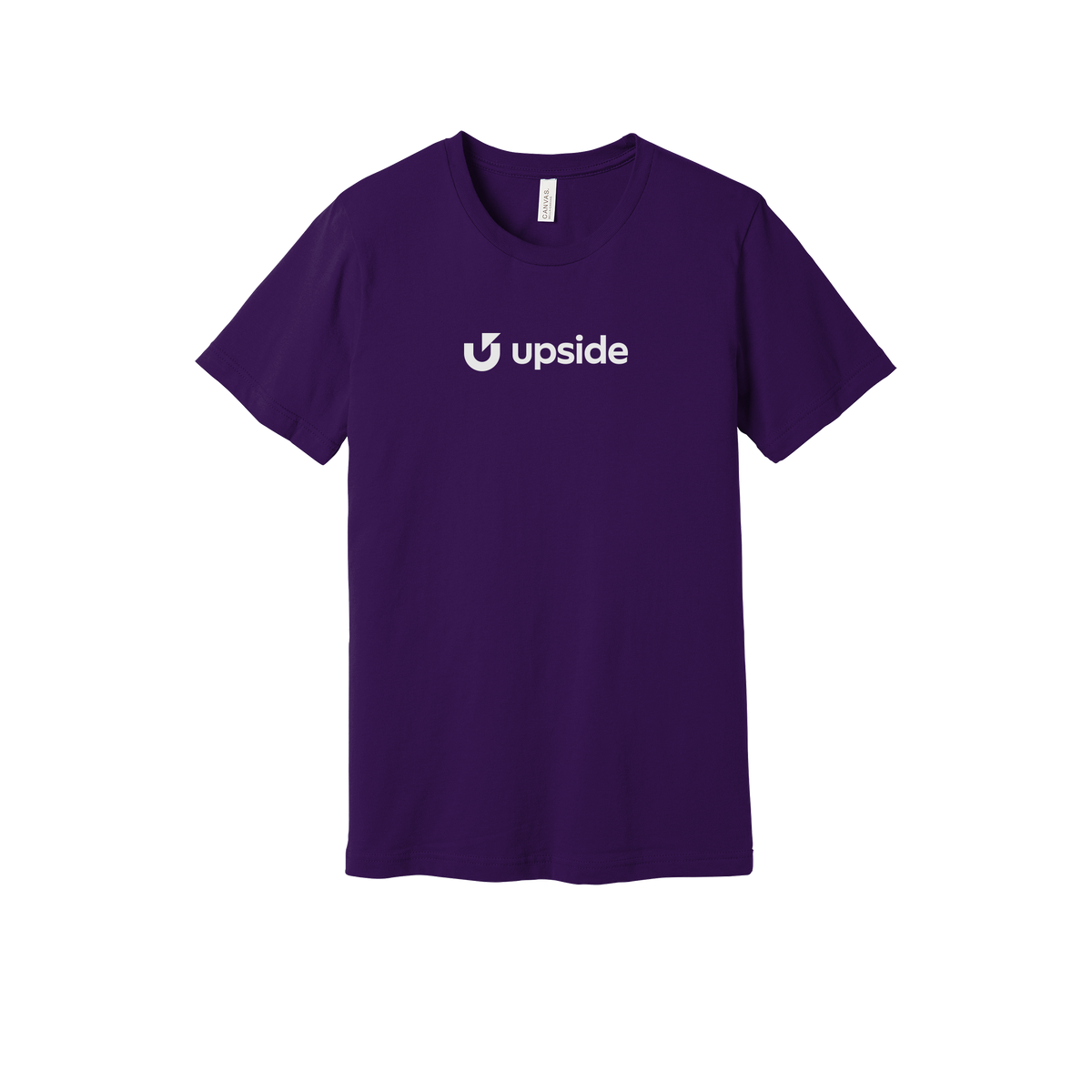 upside-everyday-essentials-short-sleeve-tee-dtf-front-BC3001-teampurple-flat-front