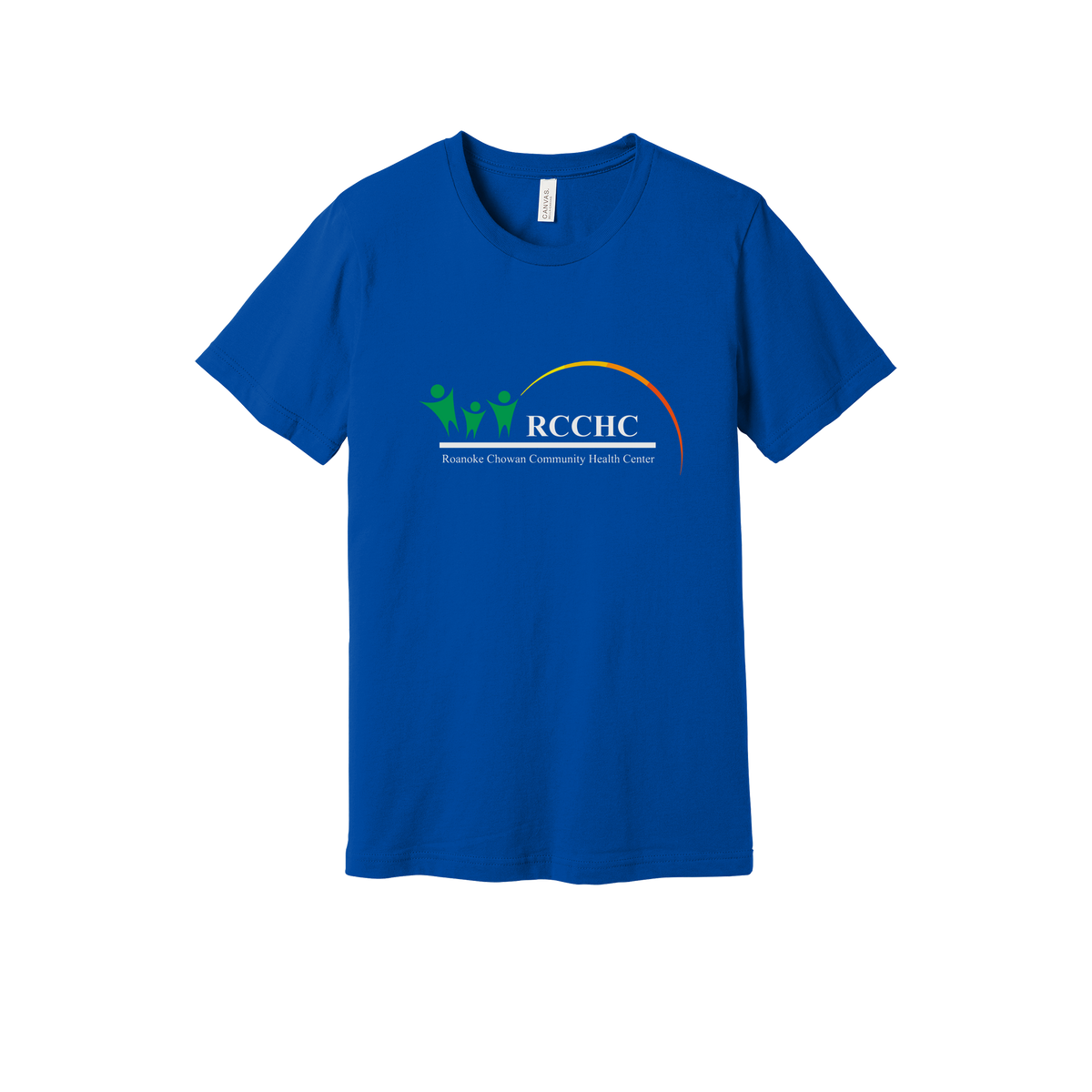 rcchc-everyday-essentials-clinic-short-sleeve-tee-dtf-front-BC3001-trueroyal-flat-front