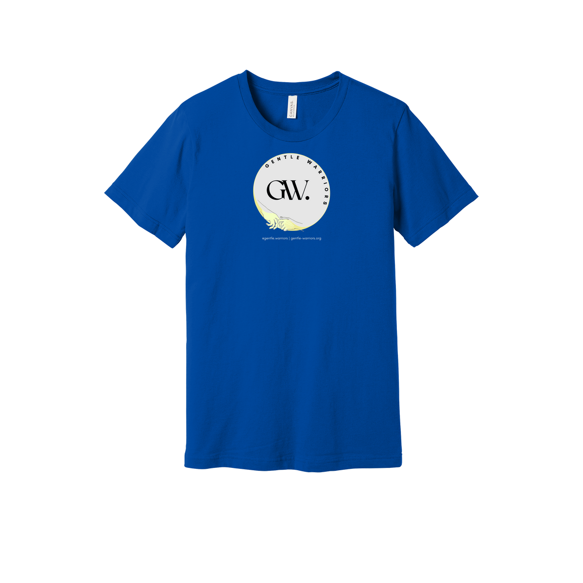 gentle-warriors-everyday-essentials-short-sleeve-tee-dtf-front-BC3001-trueroyal-flat-front