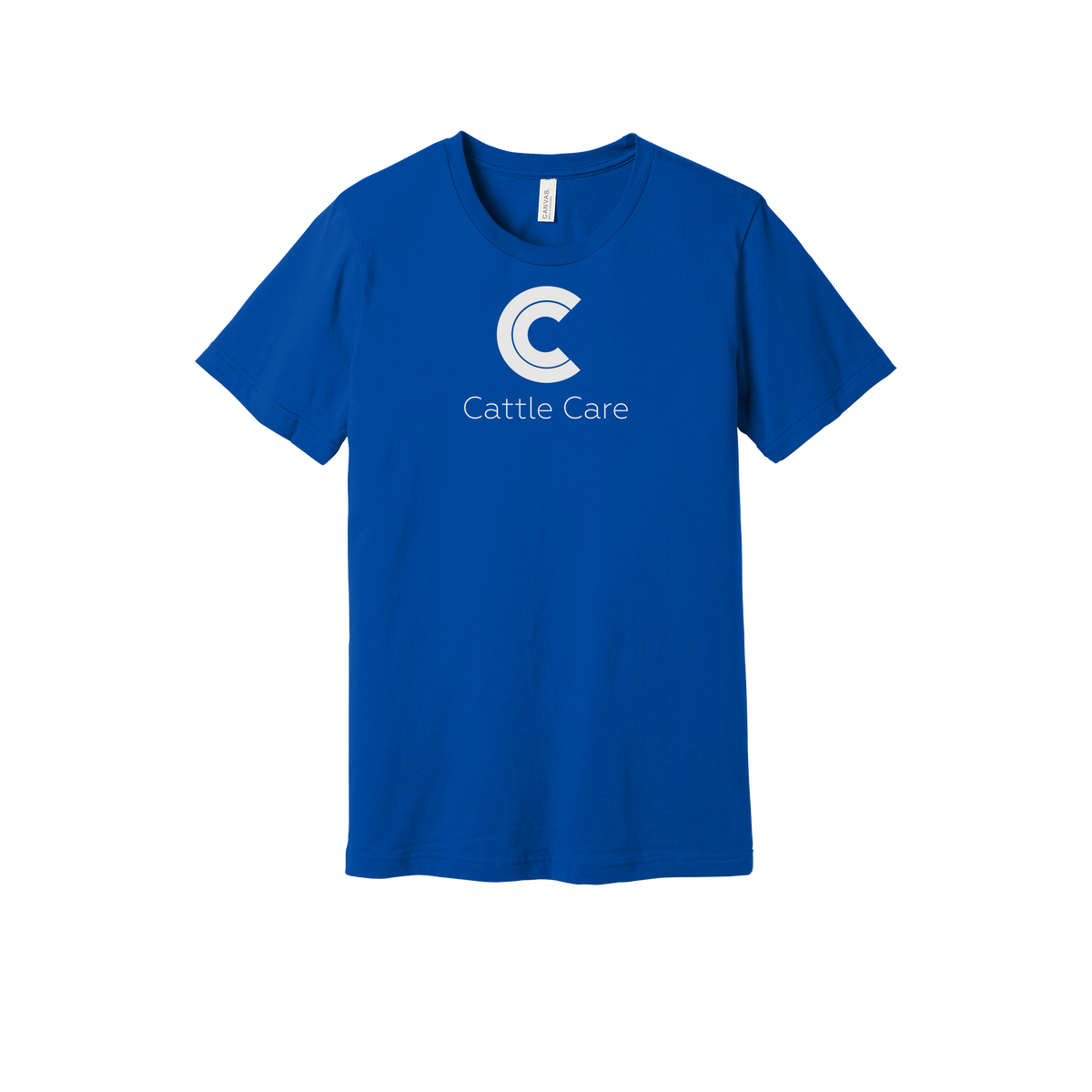 cattle-care-everyday-essentials-short-sleeve-tee-dtf-front-BC3001-trueroyal-flat-front