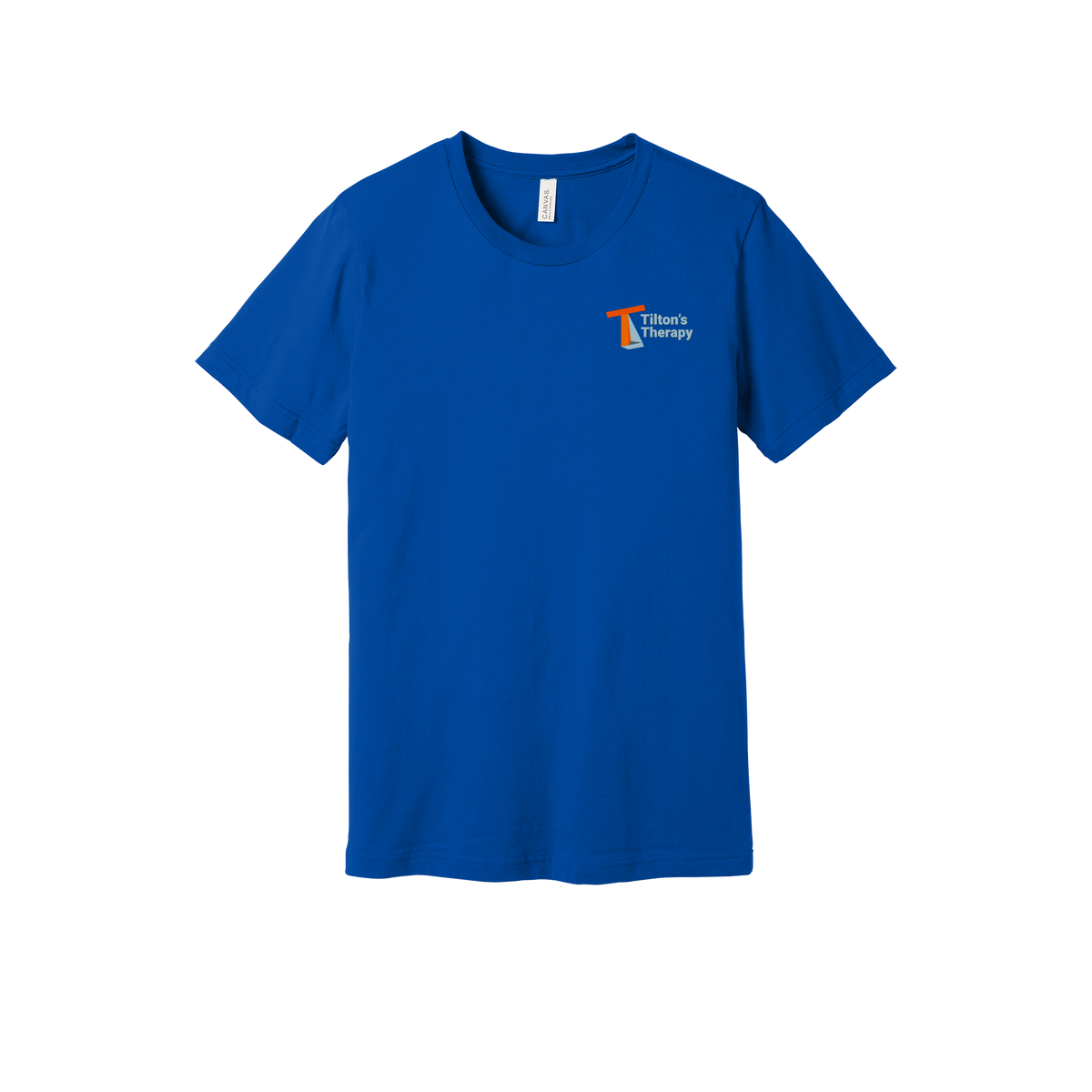 tiltonstherapy-everyday-essentials-short-sleeve-tee-dtf-leftchest-BC3001-trueroyal-flat-front