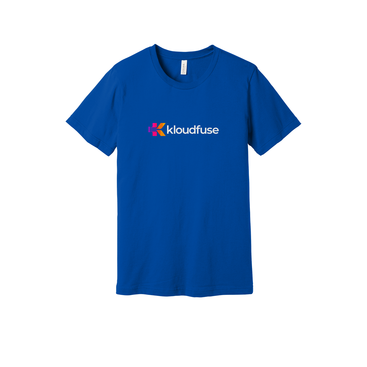 kloudfuse-everyday-essentials-short-sleeve-tee-dtf-front-BC3001-trueroyal-flat-front