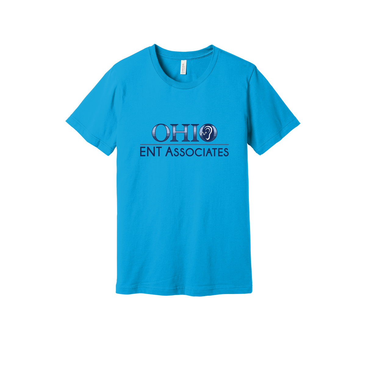 ohioentaudiology-everyday-essentials-clinic-short-sleeve-tee-dtf-front-BC3001-turquoise-flat-front
