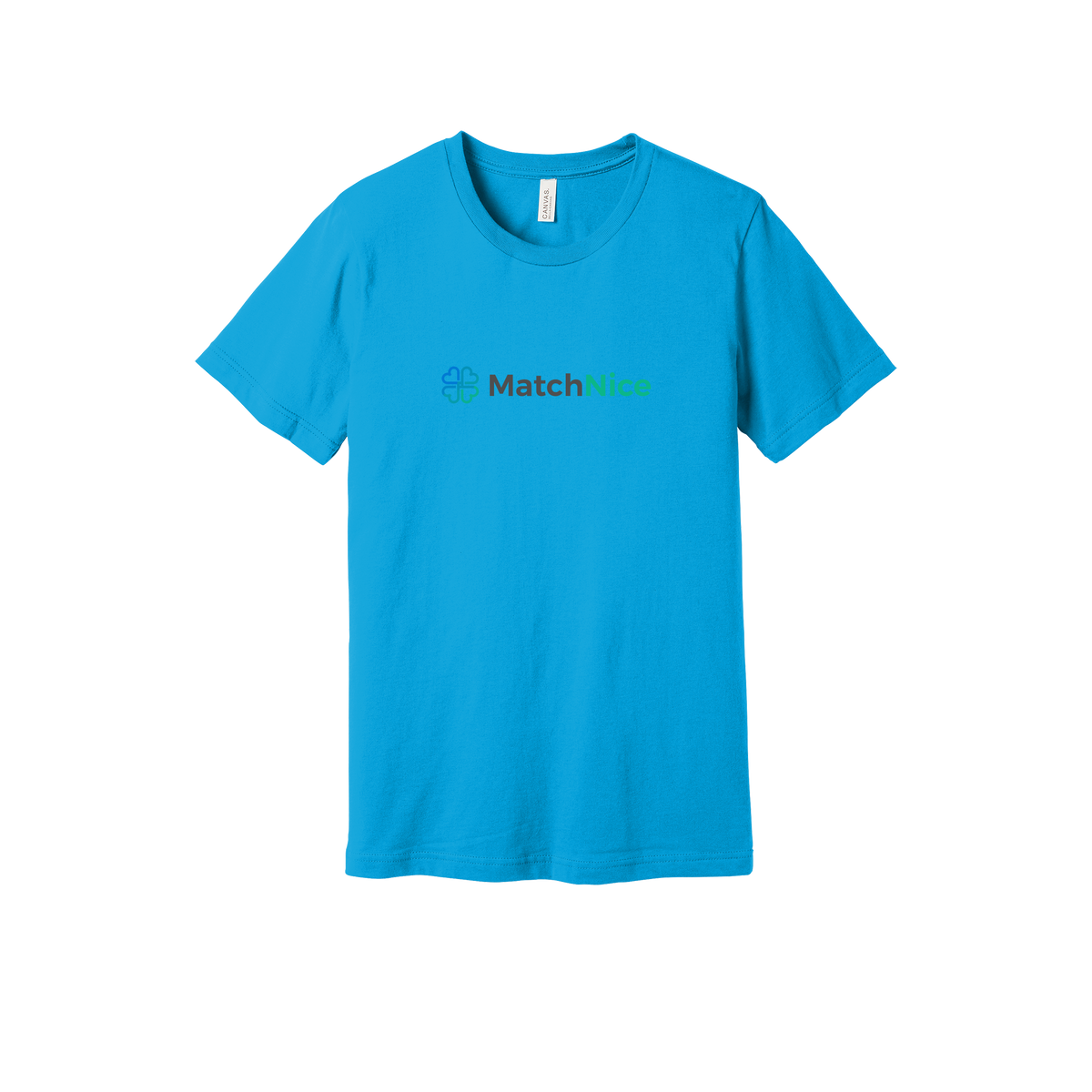 matchnice-everyday-essentials-short-sleeve-tee-dtf-front-BC3001-turquoise-flat-front