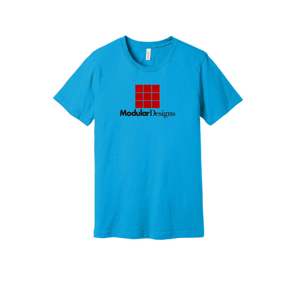 modulardesignsflooring-everyday-essentials-short-sleeve-tee-dtf-front-BC3001-turquoise-flat-front