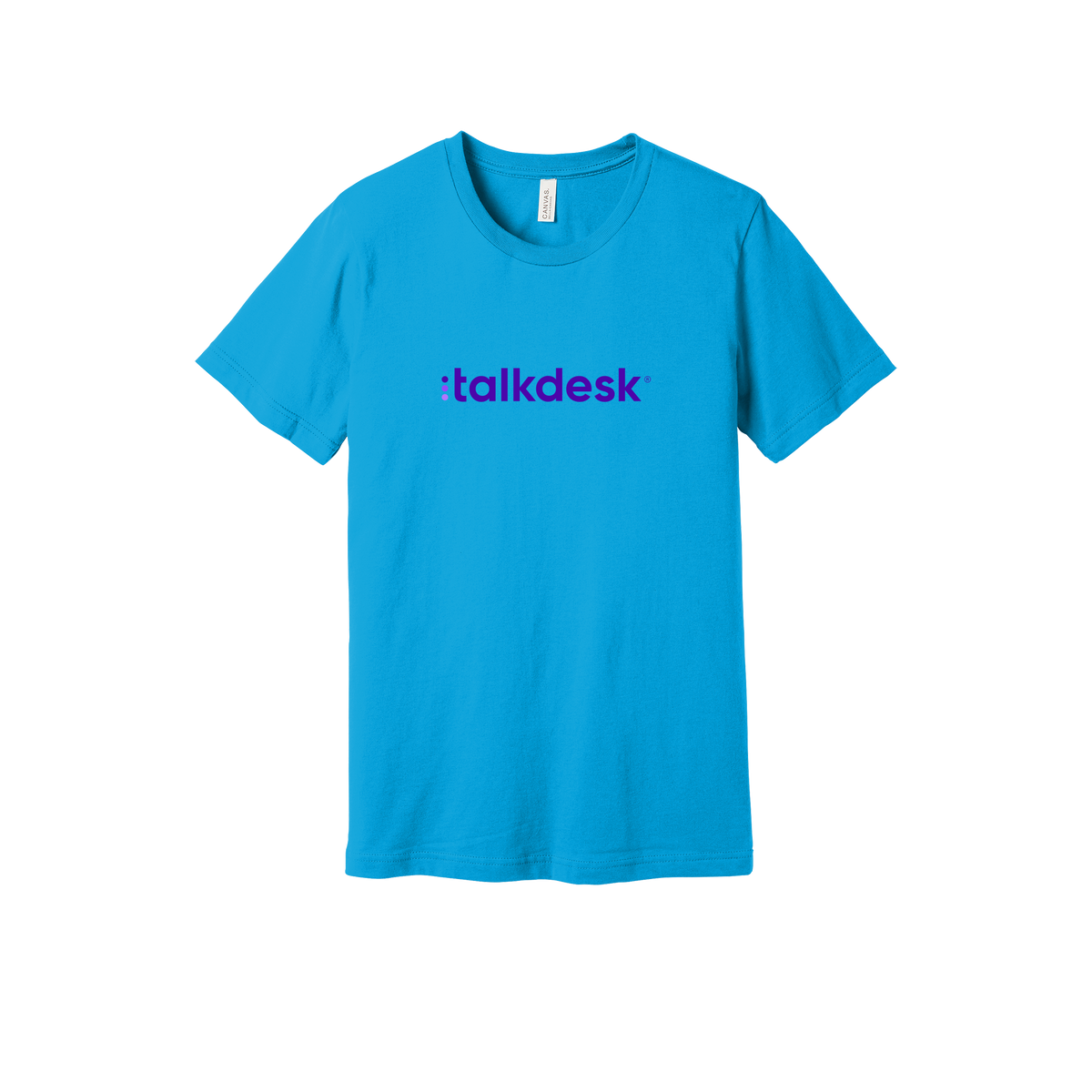 talkdesk-everyday-essentials-short-sleeve-tee-dtf-front-BC3001-turquoise-flat-front