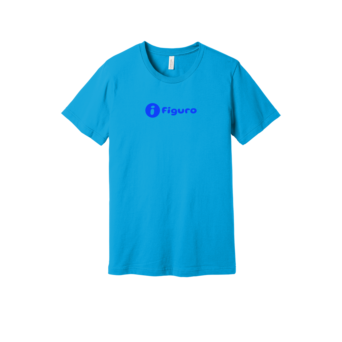 getfiguro-everyday-essentials-short-sleeve-tee-dtf-front-BC3001-turquoise-flat-front