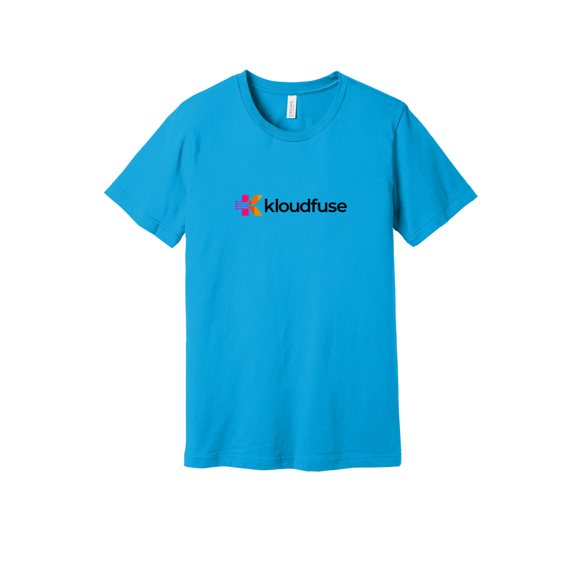 kloudfuse-everyday-essentials-short-sleeve-tee-dtf-front-BC3001-turquoise-flat-front