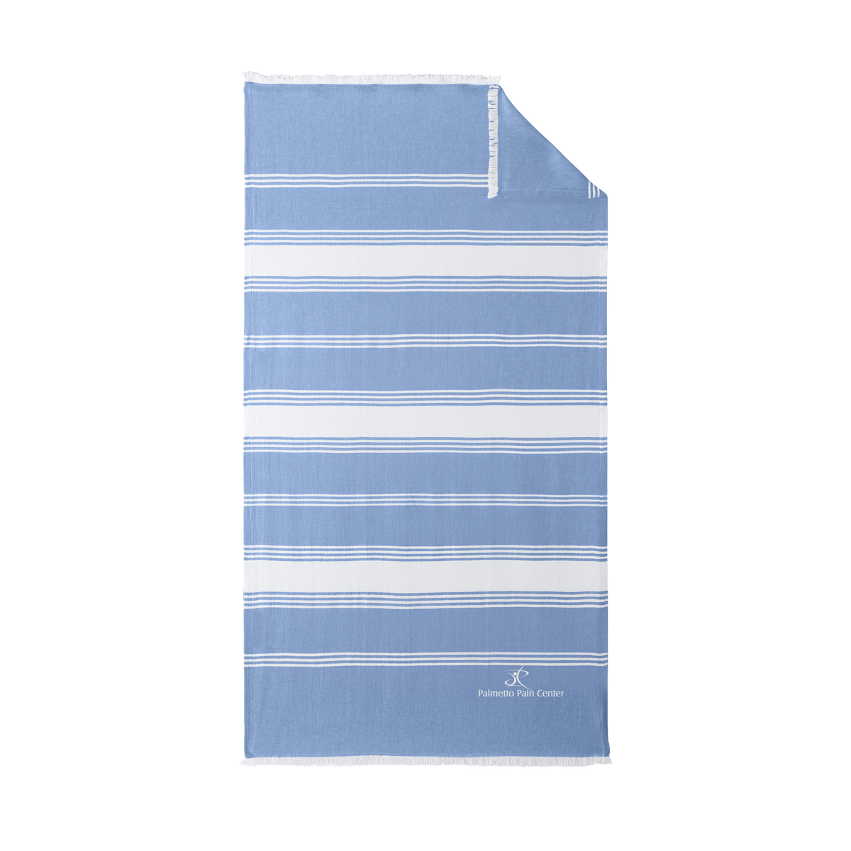 palmetto-pain-center-port-authority-beach-throw-embroidery-bottomright-BP91-strongbluewhite-flat-front