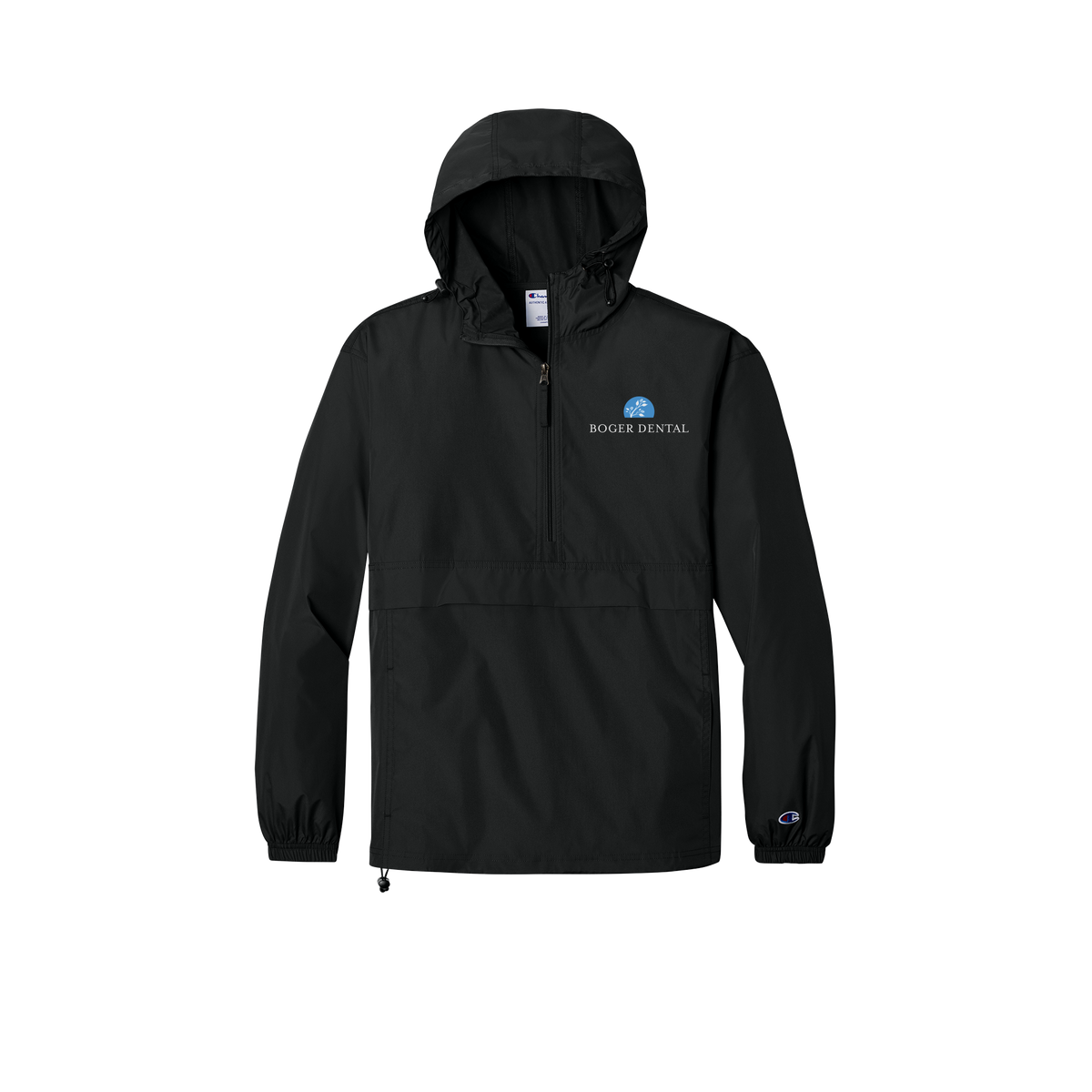 boger-dental-champion-packable-jacket-embroidery-leftchest-CO200-black-flat-front