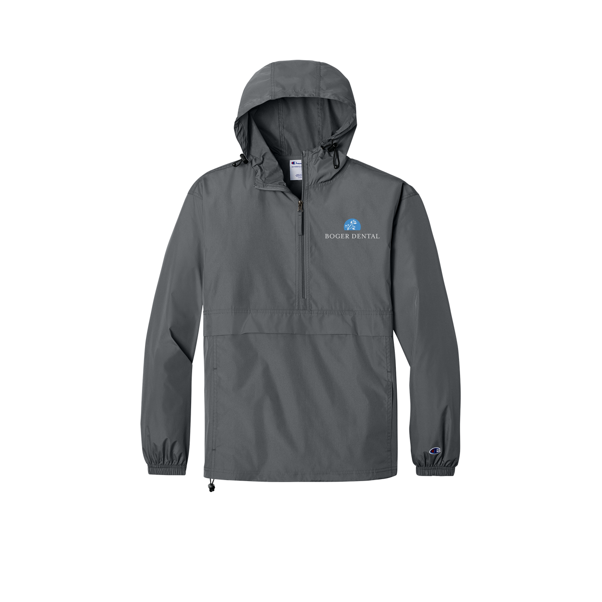boger-dental-champion-packable-jacket-embroidery-leftchest-CO200-graphite-flat-front