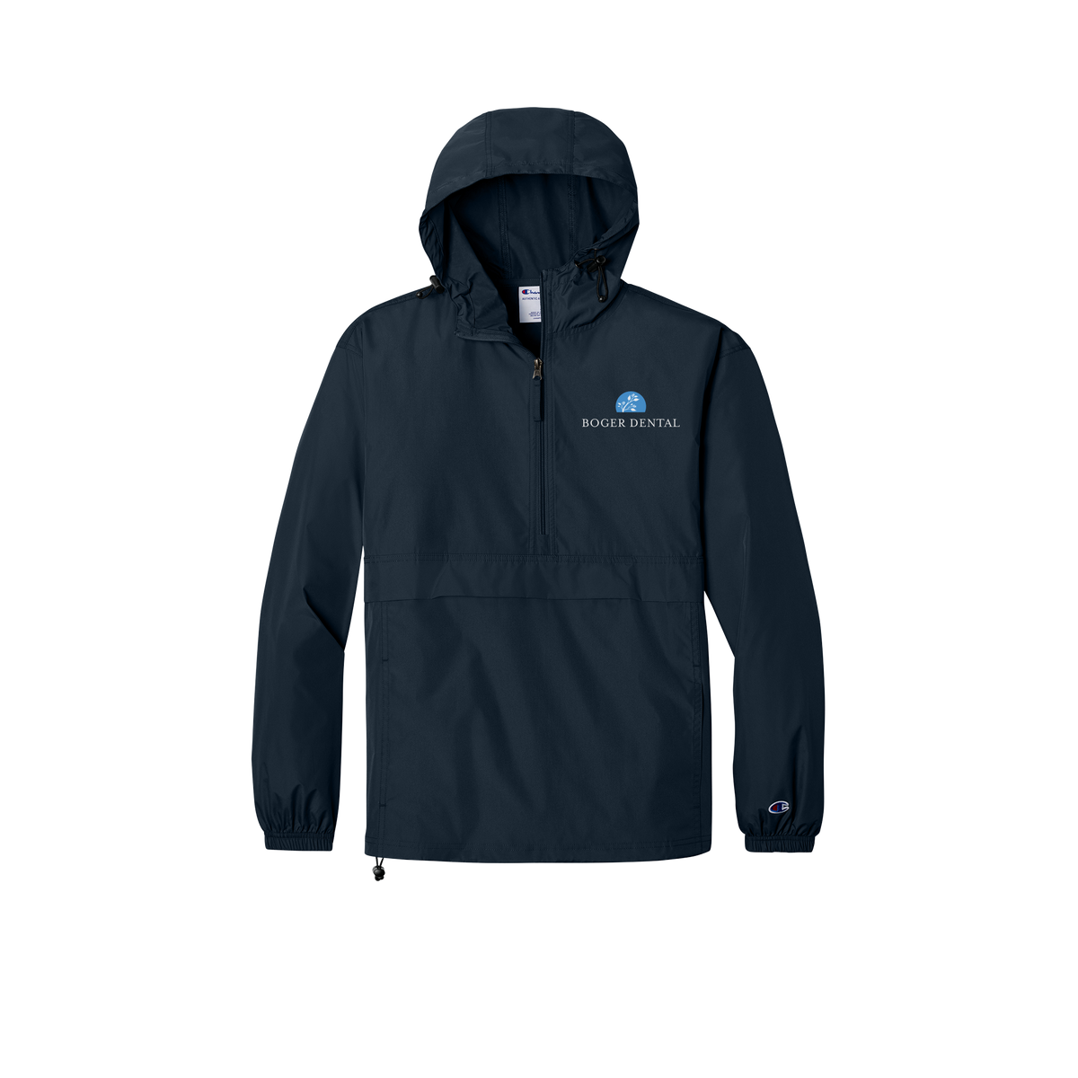 boger-dental-champion-packable-jacket-embroidery-leftchest-CO200-navy-flat-front