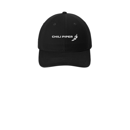 chilipiper-low-profile-dad-cap-embroidery-capfront-CP77-black-flat-front