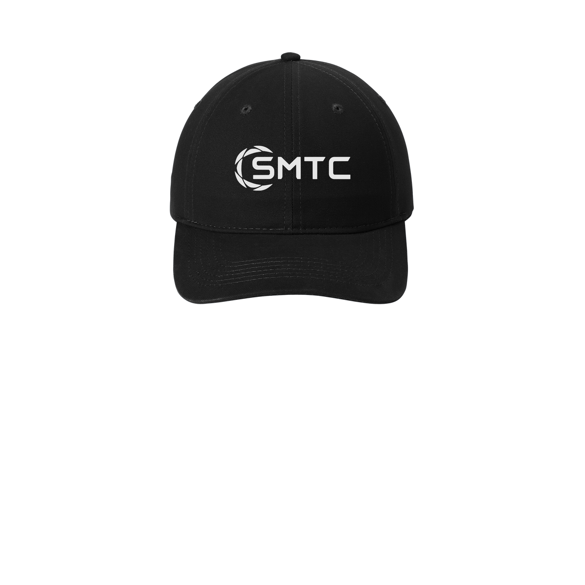 smtc-low-profile-dad-cap-embroidery-capfront-CP77-black-flat-front