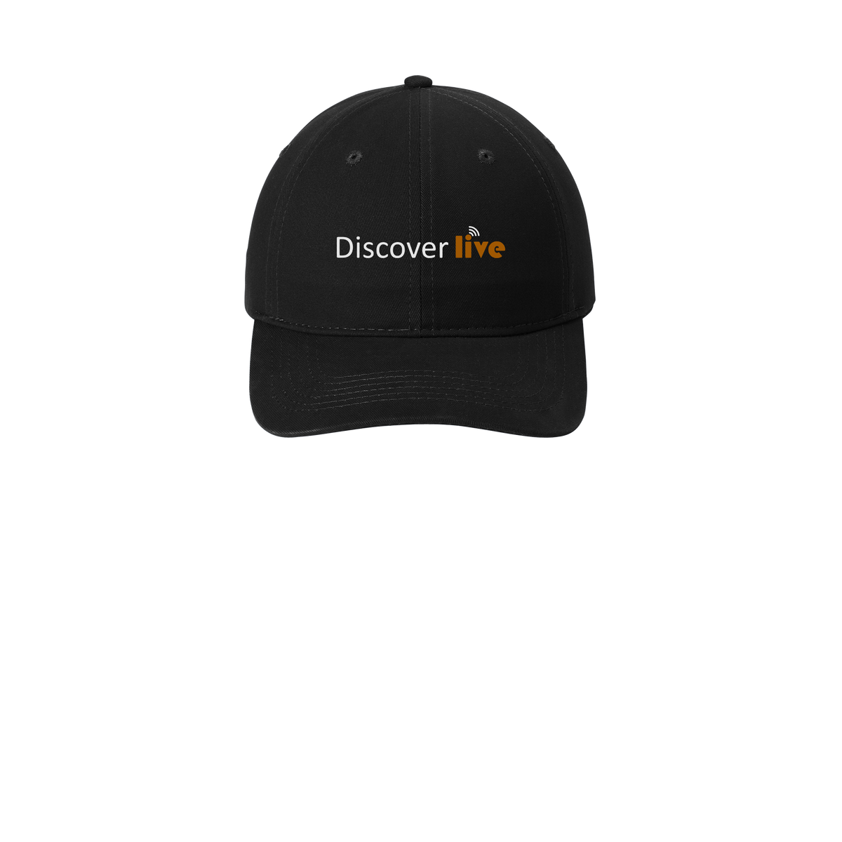 discover-low-profile-dad-cap-embroidery-capfront-CP77-black-flat-front