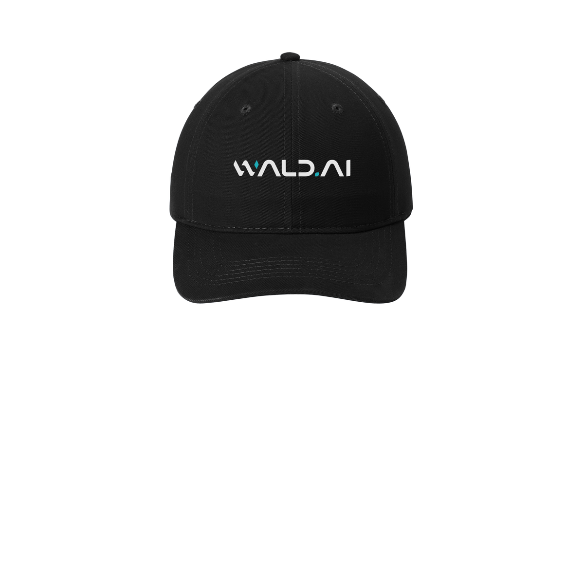 wald-low-profile-dad-cap-embroidery-capfront-CP77-black-flat-front