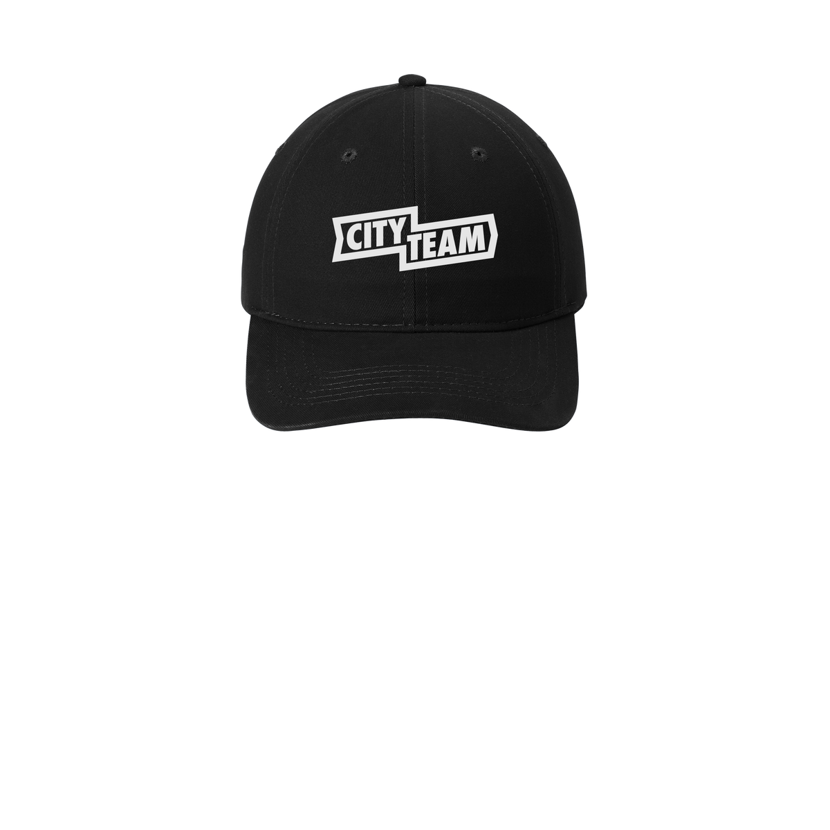 cityteam-low-profile-dad-cap-embroidery-capfront-CP77-black-flat-front
