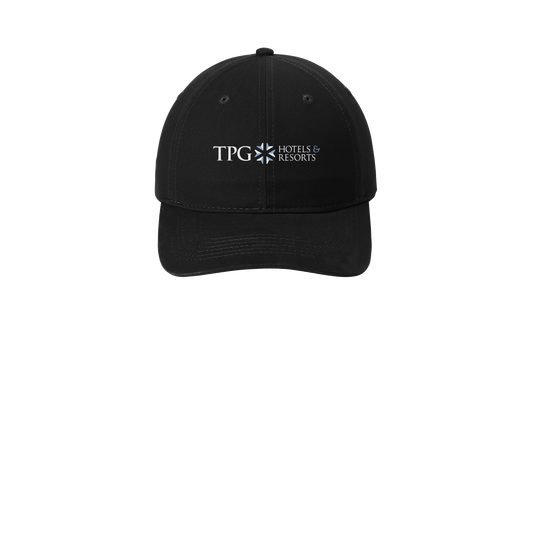 tpghotelsandresorts-low-profile-dad-cap-embroidery-capfront-CP77-black-flat-front