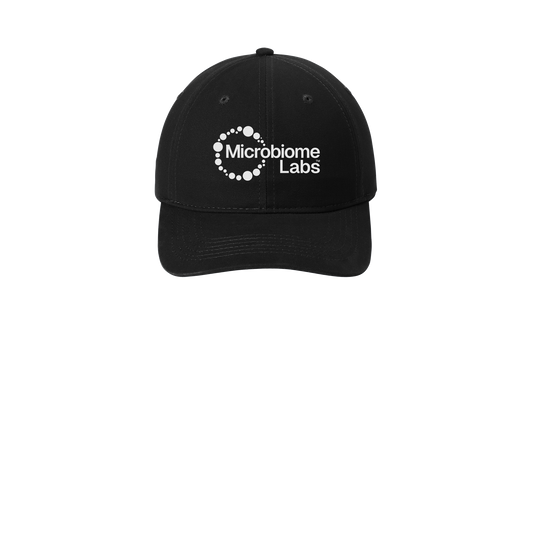 microbiomelabs-low-profile-dad-cap-embroidery-capfront-CP77-black-flat-front