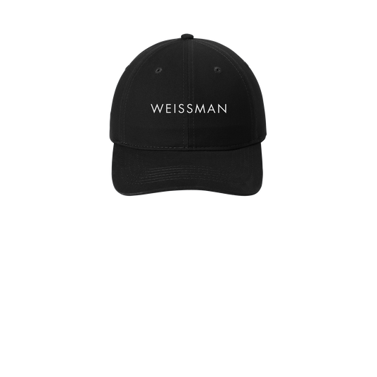 weissmans-low-profile-dad-cap-embroidery-capfront-CP77-black-flat-front