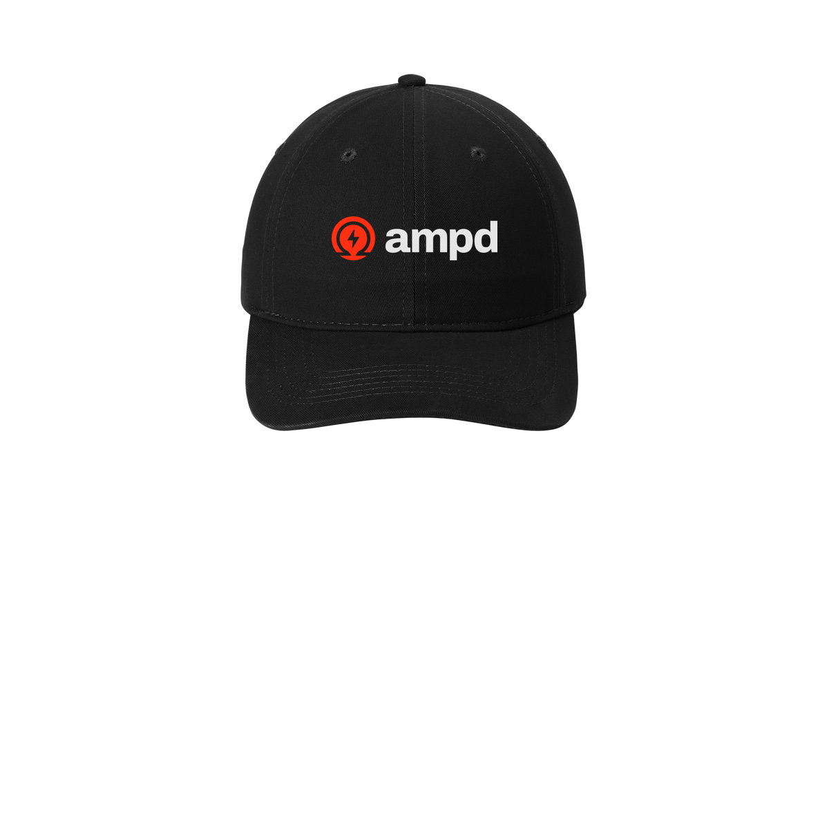 ampd-low-profile-dad-cap-embroidery-capfront-CP77-black-flat-front