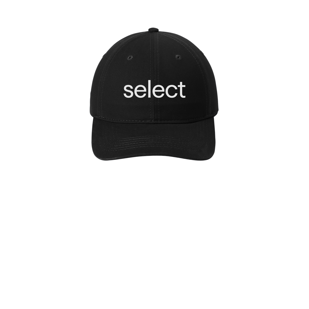 meetselect-low-profile-dad-cap-embroidery-capfront-CP77-black-flat-front