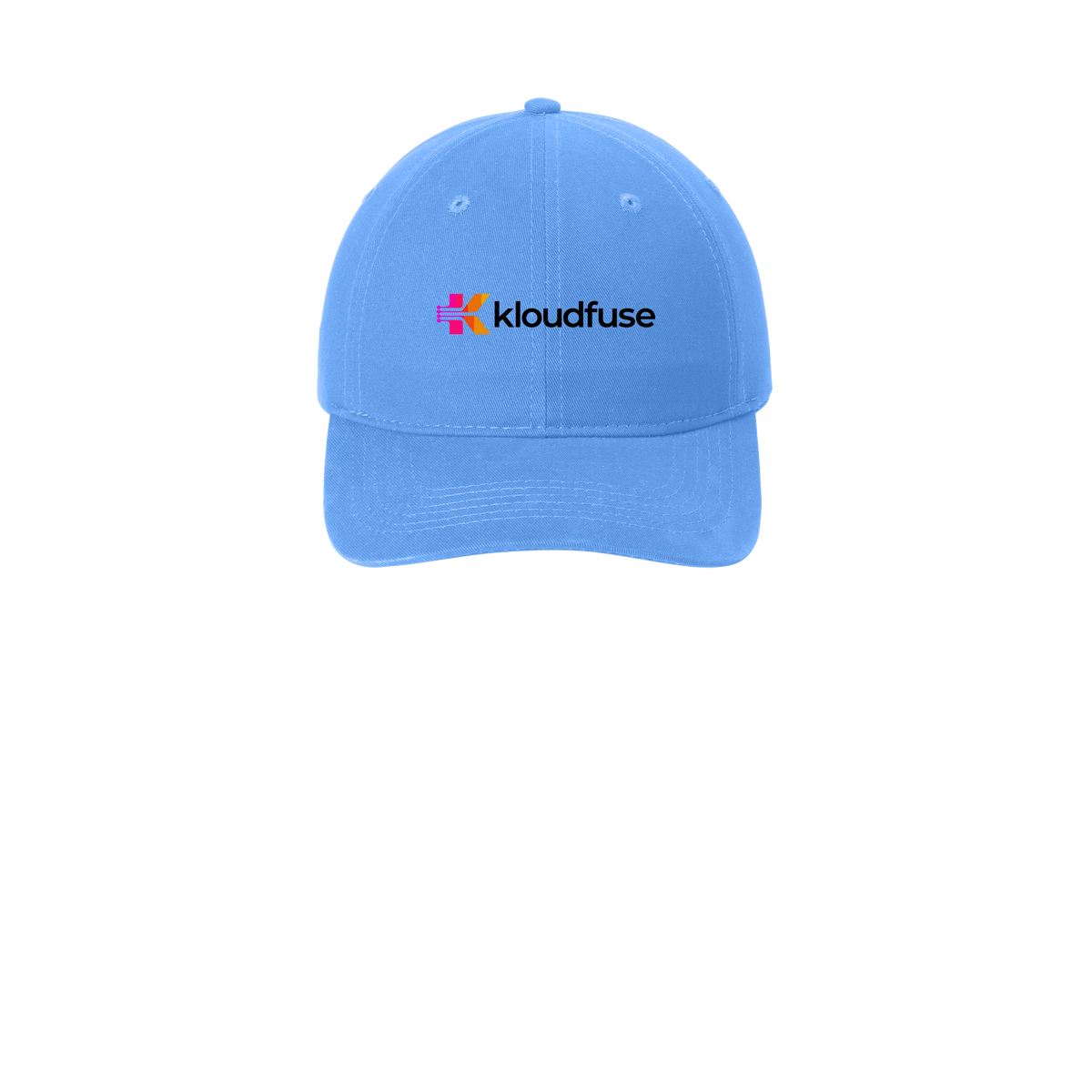 kloudfuse-low-profile-dad-cap-embroidery-capfront-CP77-carolinablue-flat-front