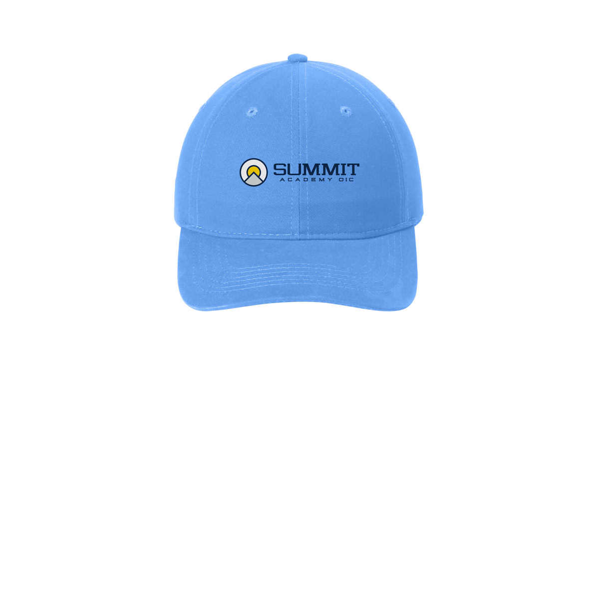 saoic-low-profile-dad-cap-embroidery-capfront-CP77-carolinablue-flat-front