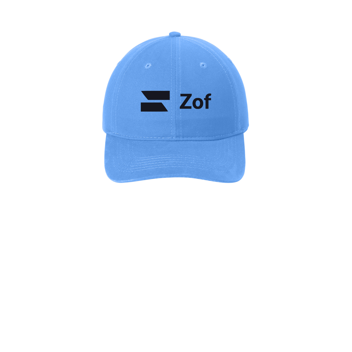 zof-low-profile-dad-cap-embroidery-capfront-CP77-carolinablue-flat-front