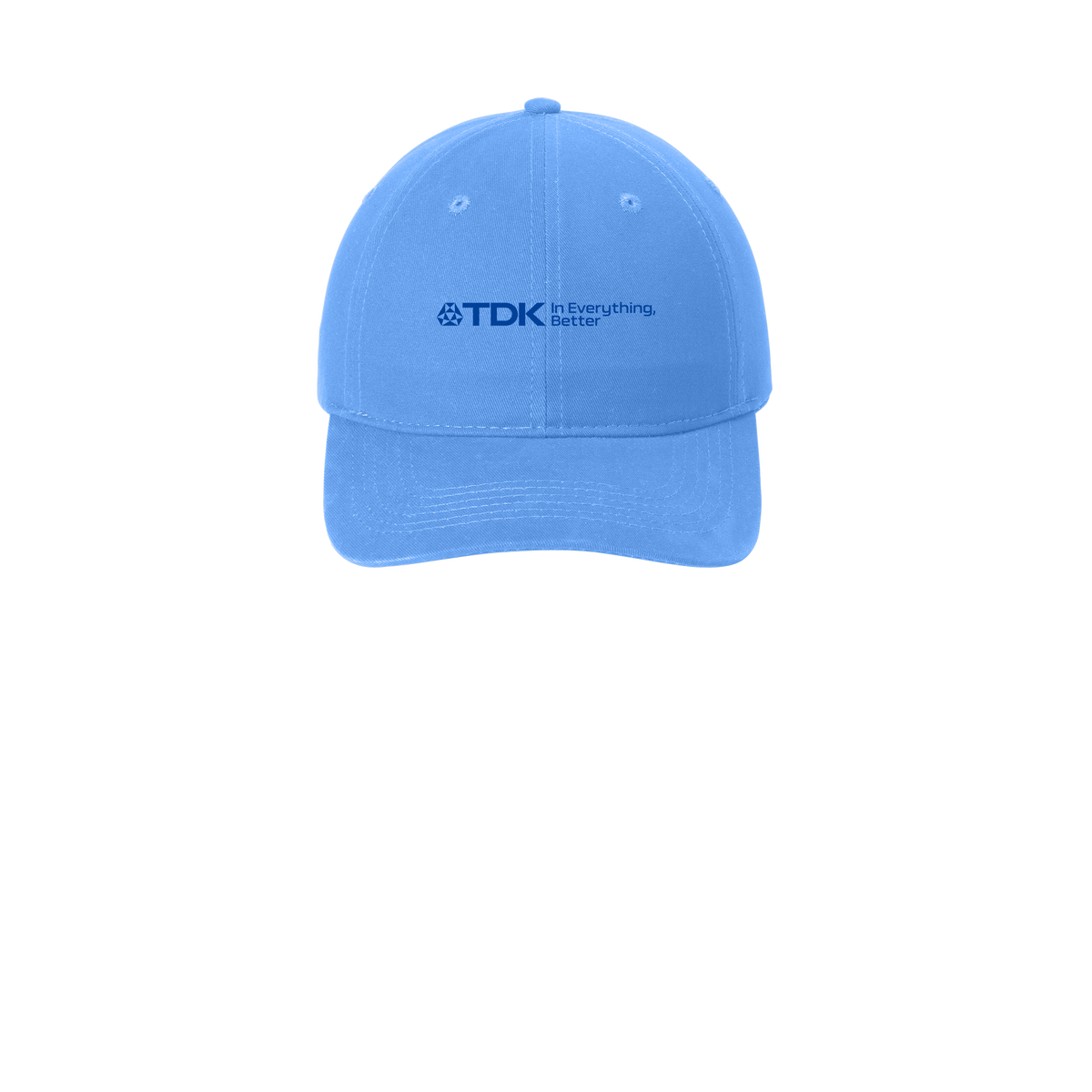 tdk-low-profile-dad-cap-embroidery-capfront-CP77-carolinablue-flat-front