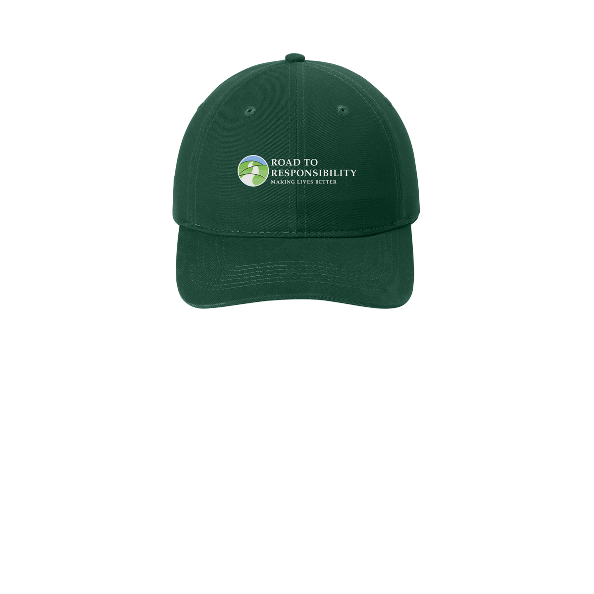 roadtoresponsibility-low-profile-dad-cap-embroidery-capfront-CP77-hunter-flat-front