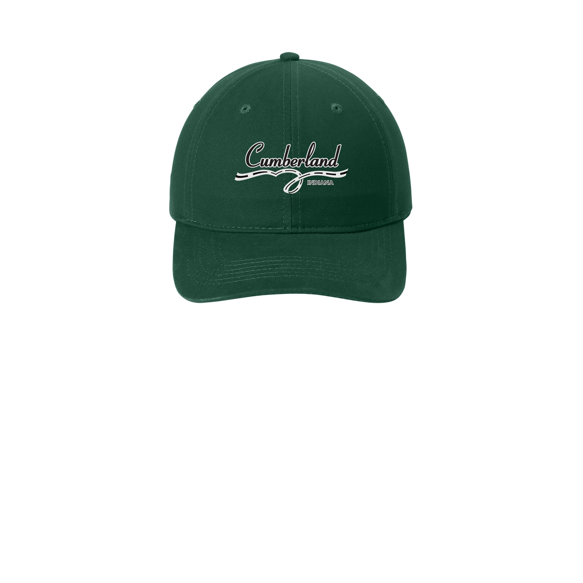 cumberland-low-profile-dad-cap-embroidery-capfront-CP77-hunter-flat-front
