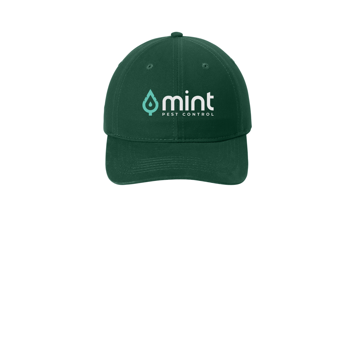 mintpest-low-profile-dad-cap-embroidery-capfront-CP77-hunter-flat-front