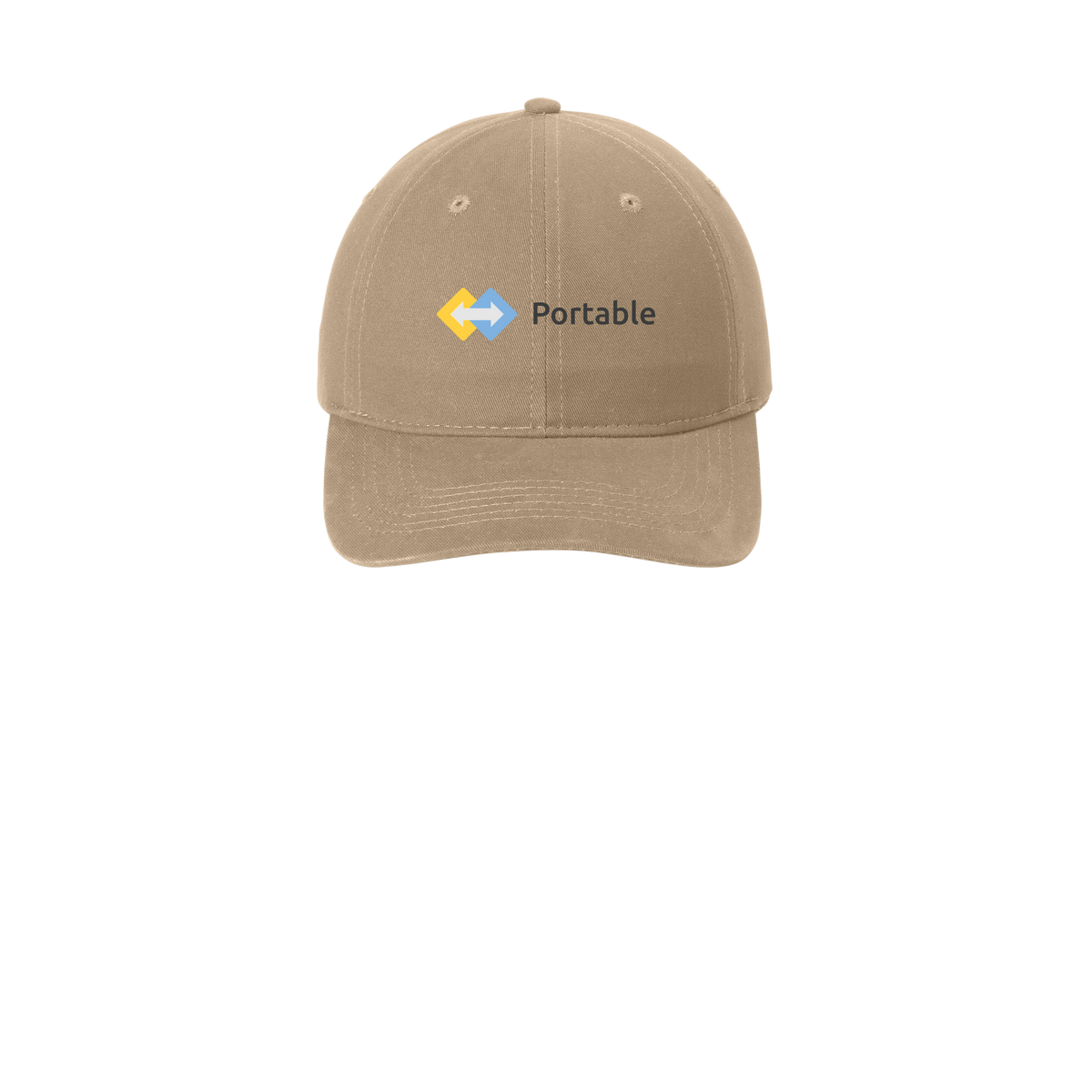 portable-low-profile-dad-cap-embroidery-capfront-CP77-khaki-flat-front